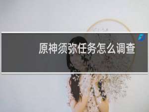 原神须弥任务怎么调查