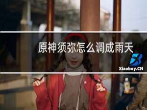 原神须弥怎么调成雨天