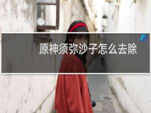 原神须弥沙子怎么去除