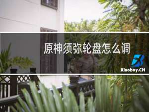 原神须弥轮盘怎么调