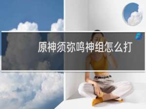 原神须弥鸣神组怎么打