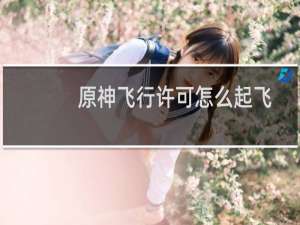 原神飞行许可怎么起飞