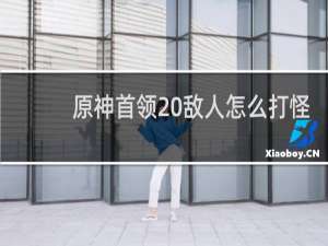 原神首领 敌人怎么打怪