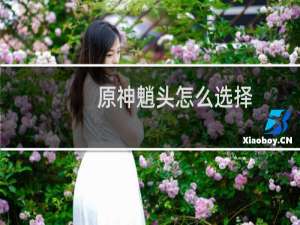 原神魈头怎么选择