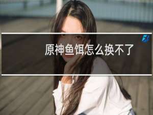 原神鱼饵怎么换不了