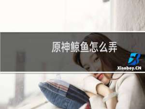 原神鲸鱼怎么弄