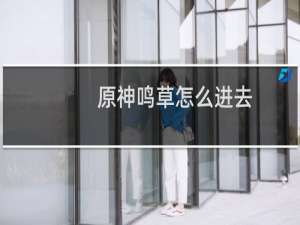 原神鸣草怎么进去
