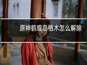原神鹤观岛栖木怎么解除