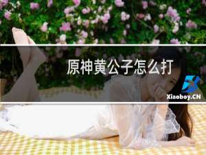 原神黄公子怎么打
