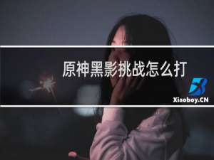原神黑影挑战怎么打
