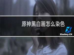 原神黑白画怎么染色