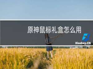 原神鼠标礼盒怎么用