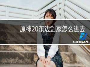 原神 东边剑冢怎么进去