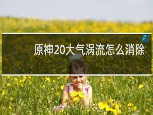 原神 大气涡流怎么消除