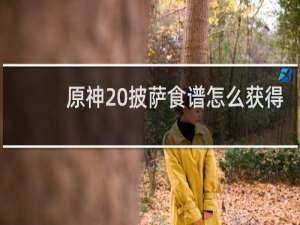 原神 披萨食谱怎么获得