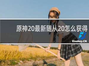 原神 最新随从 怎么获得