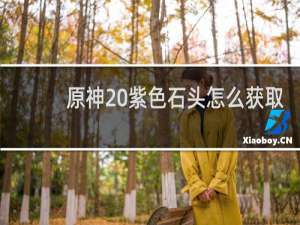 原神 紫色石头怎么获取