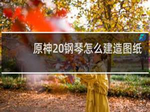 原神 钢琴怎么建造图纸