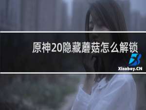 原神 隐藏蘑菇怎么解锁