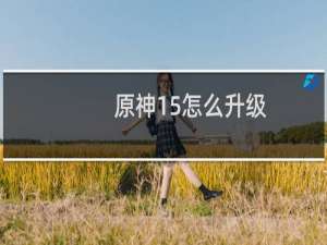 原神15怎么升级