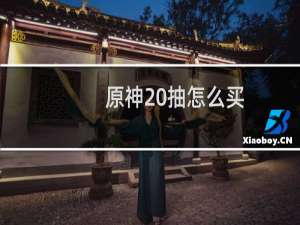 原神20抽怎么买