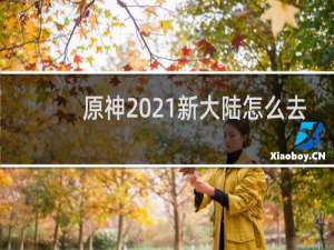 原神2021新大陆怎么去