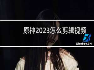 原神2023怎么剪辑视频