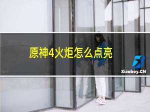 原神4火炬怎么点亮