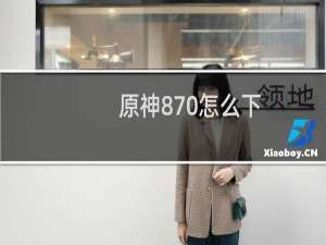 原神870怎么下