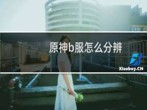 原神b服怎么分辨