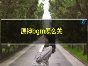 原神bgm怎么关