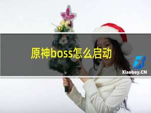 原神boss怎么启动