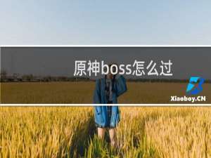 原神boss怎么过
