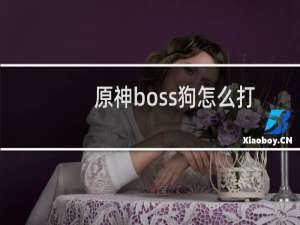 原神boss狗怎么打