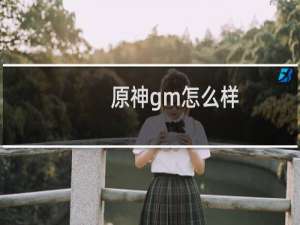 原神gm怎么样