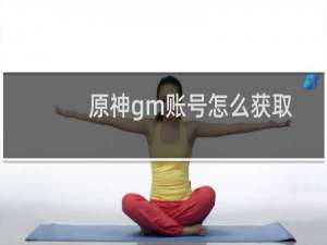 原神gm账号怎么获取