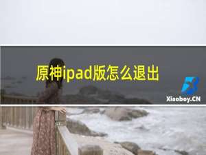 原神ipad版怎么退出