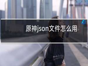 原神json文件怎么用