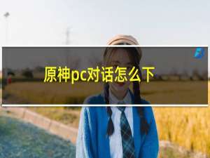 原神pc对话怎么下