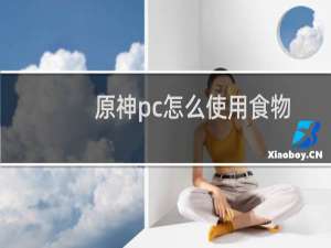 原神pc怎么使用食物