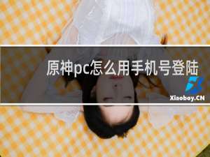 原神pc怎么用手机号登陆