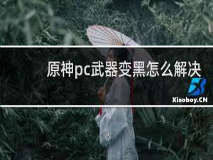 原神pc武器变黑怎么解决