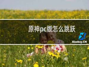 原神pc版怎么跳跃