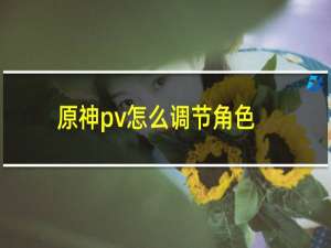 原神pv怎么调节角色