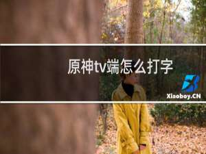 原神tv端怎么打字