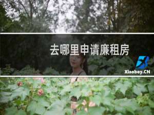 去哪里申请廉租房