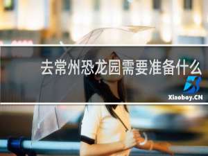 去常州恐龙园需要准备什么