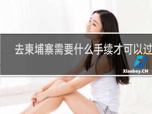 去柬埔寨需要什么手续才可以过去