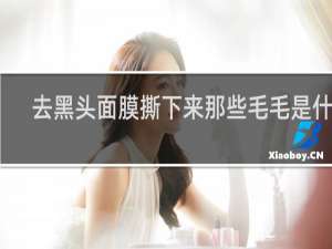 去黑头面膜撕下来那些毛毛是什么