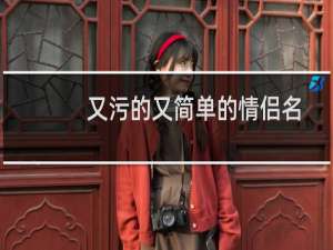 又污的又简单的情侣名字（互动情侣名推荐）